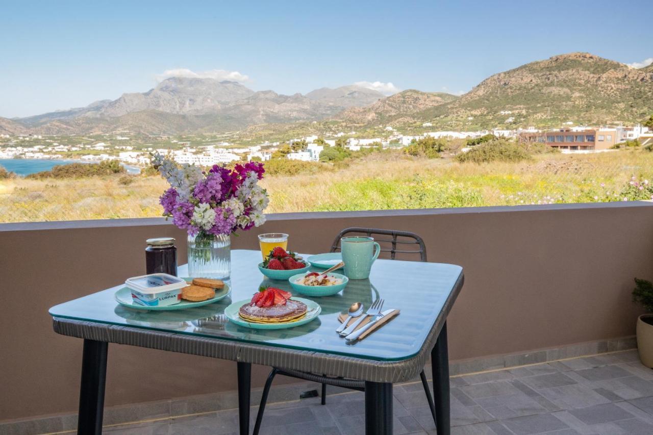Studio Athena With Panoramic View Of Makrygialos Pilalímata Eksteriør billede