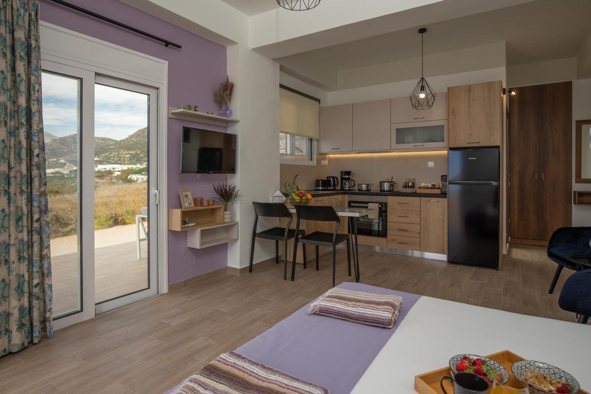 Studio Athena With Panoramic View Of Makrygialos Pilalímata Eksteriør billede